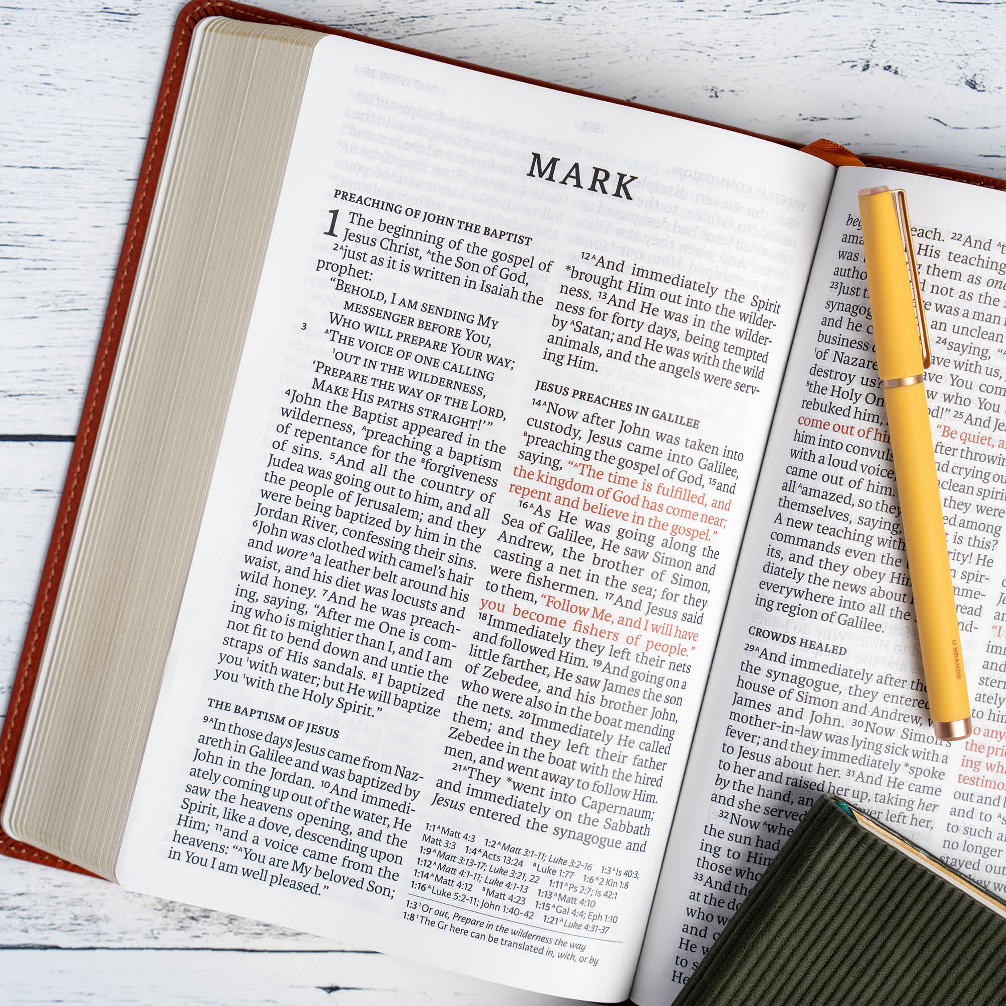 slide 8 of 11 for NASB Personal Size Giant Print Bible, Burnt Sienna LeatherTouch
