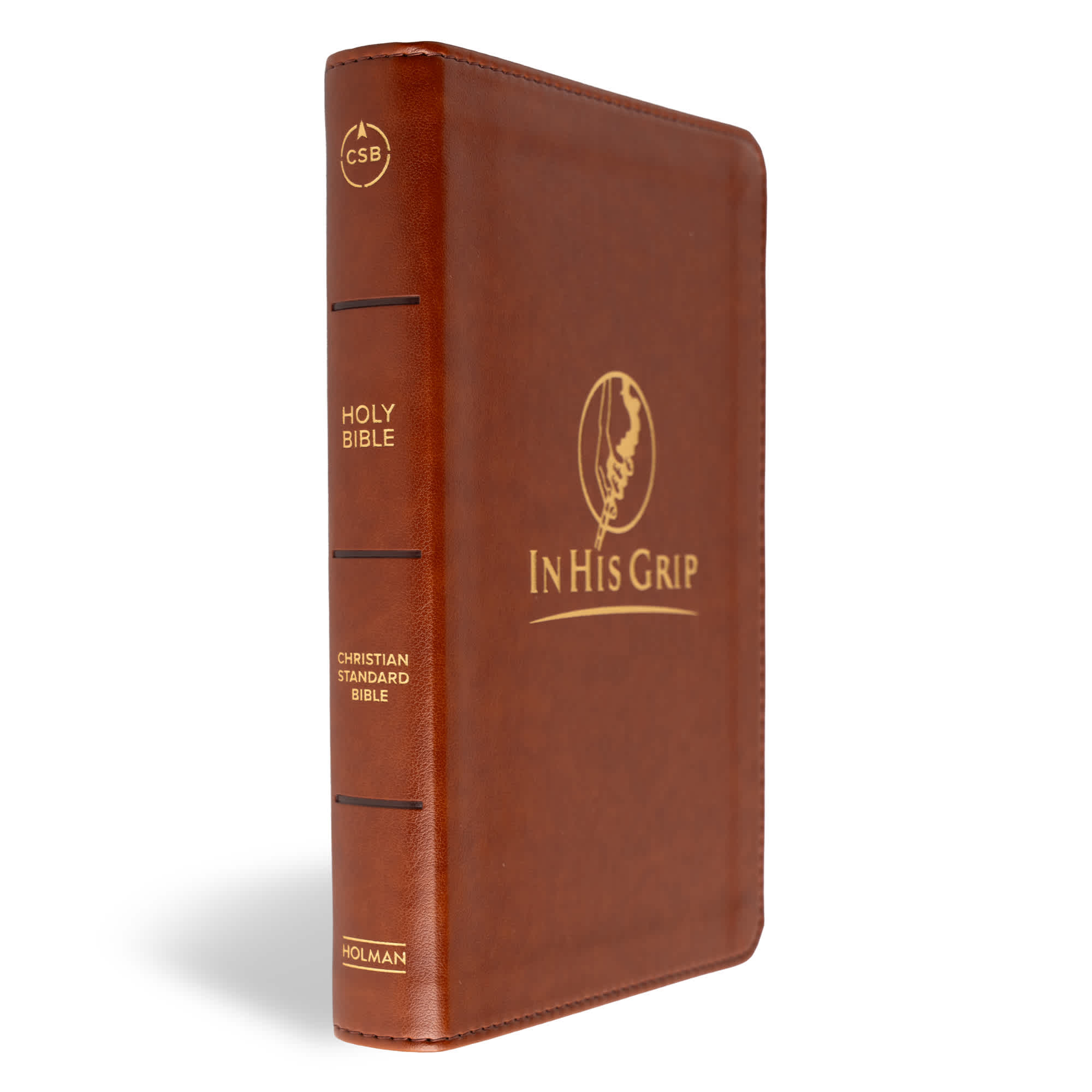 slide 3 of 12 for CSB In His Grip Golfer's Bible, Brown LeatherTouch