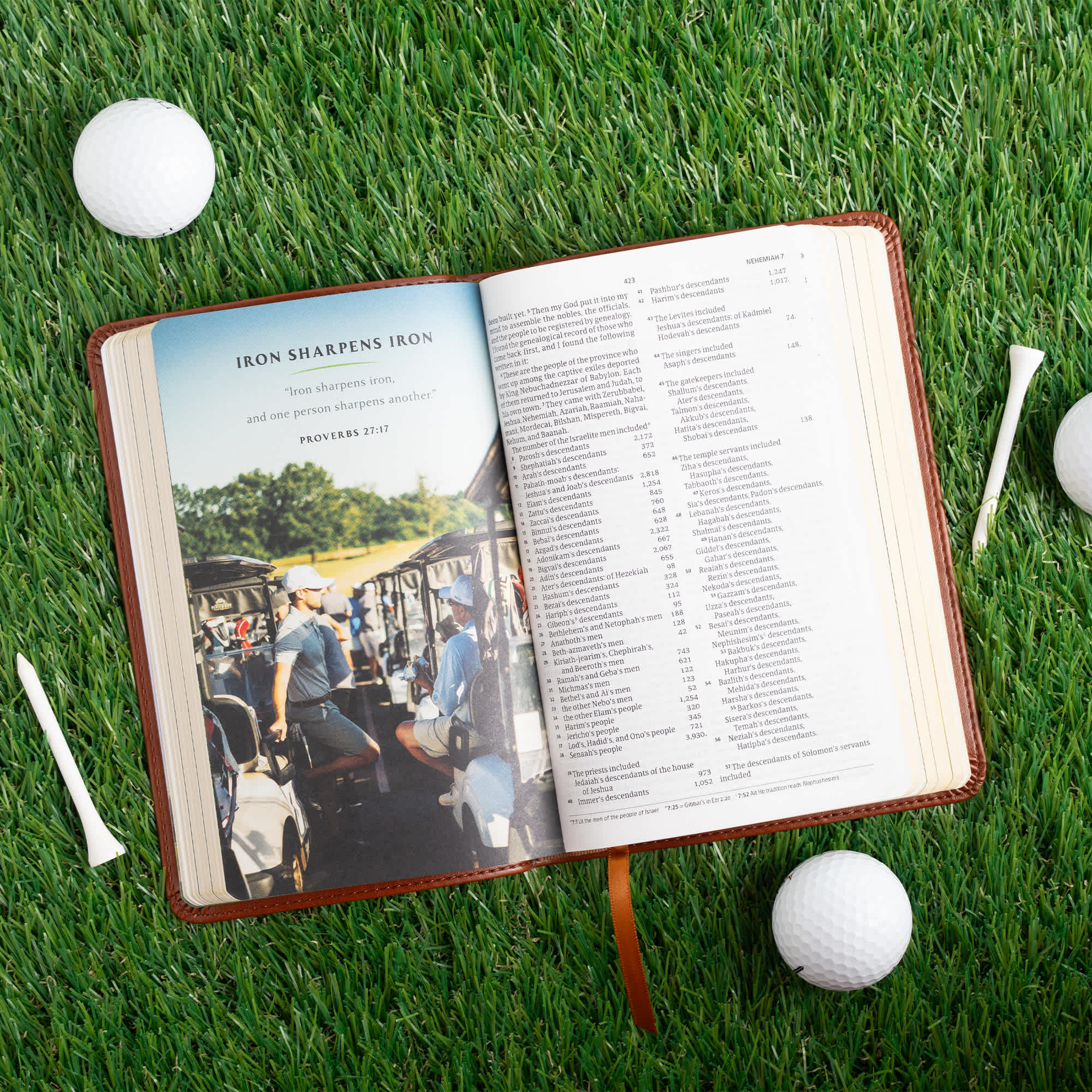 slide 5 of 12 for CSB In His Grip Golfer's Bible, Brown LeatherTouch