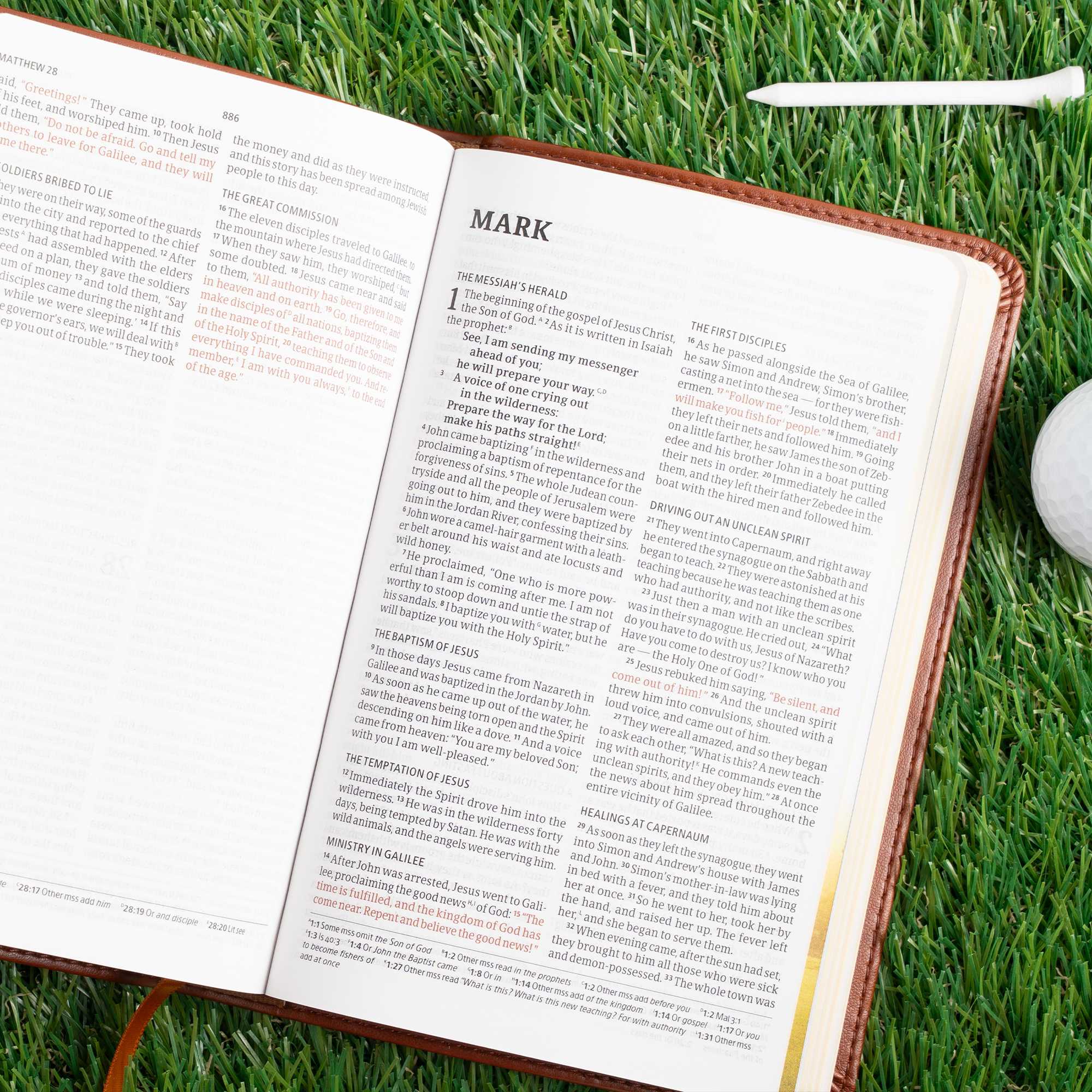 slide 7 of 12 for CSB In His Grip Golfer's Bible, Brown LeatherTouch