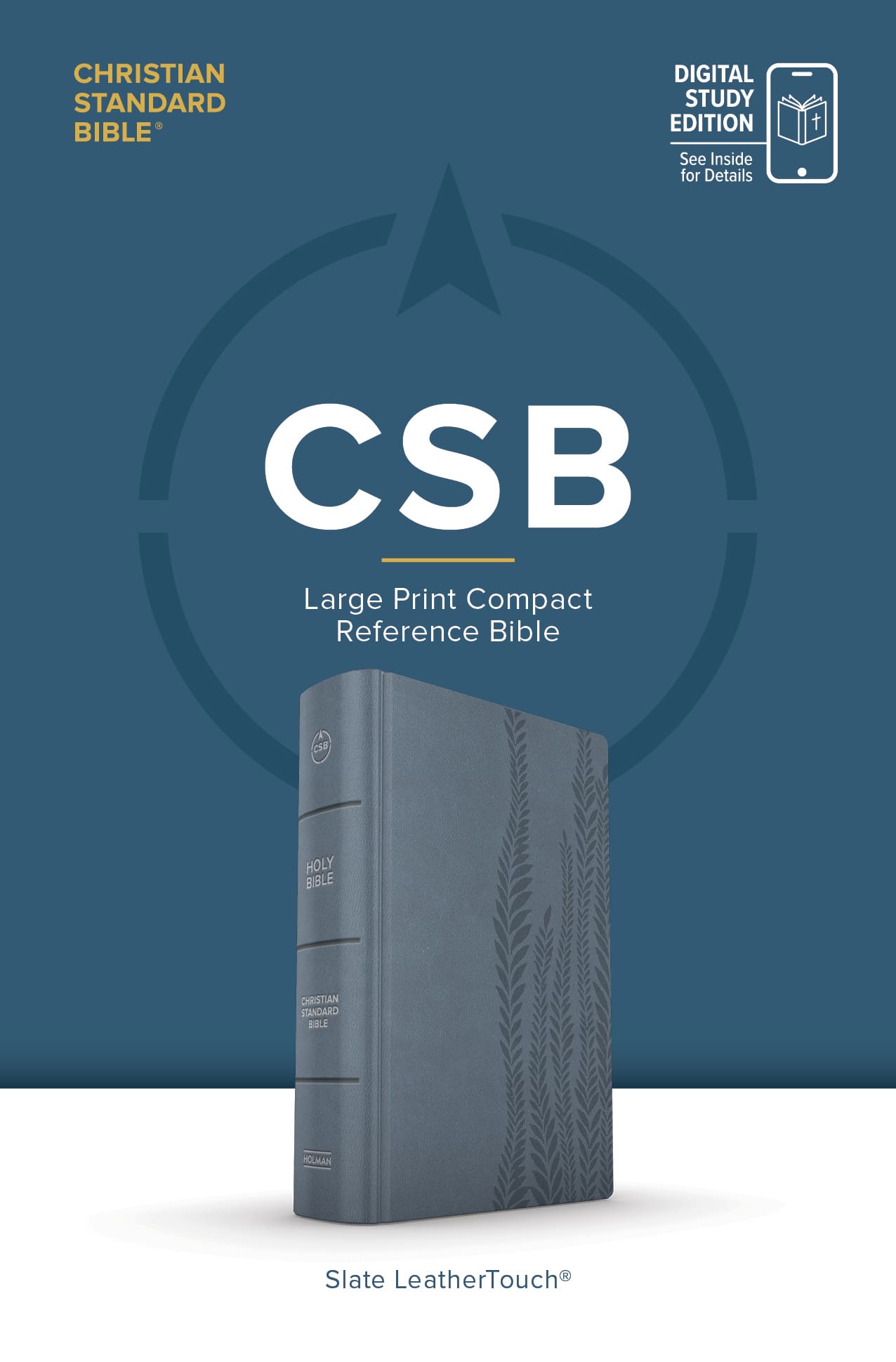 slide 2 of 2 for CSB Large Print Compact Reference Bible, Digital Study Edition, Slate LeatherTouch