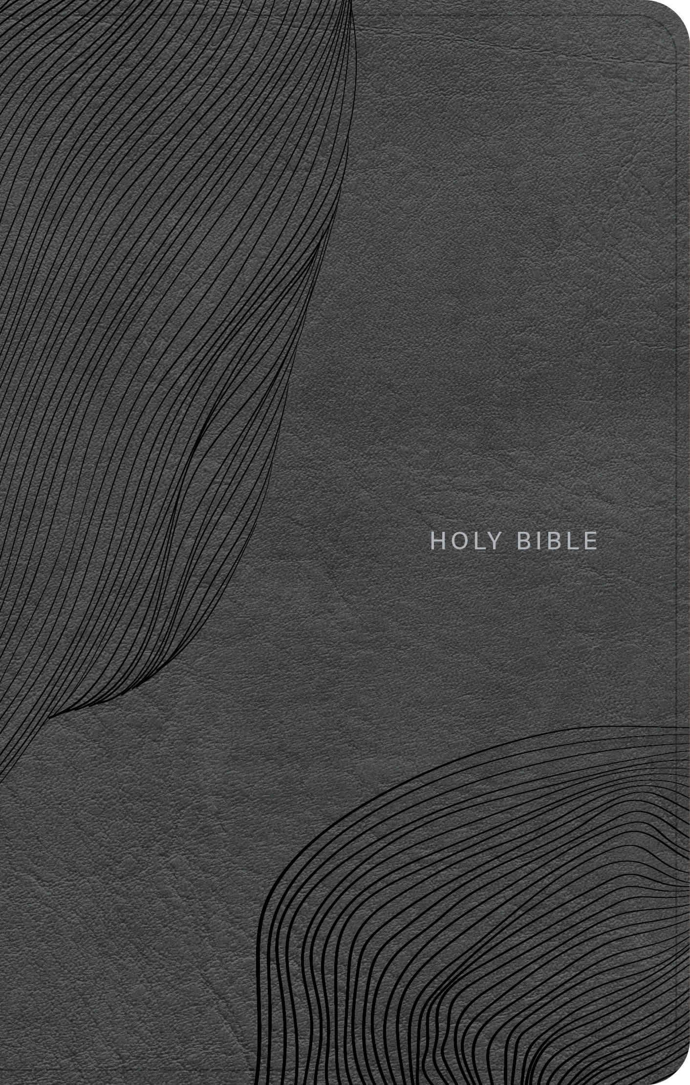 slide 1 of 2 for CSB Single-Column Compact Bible, Digital Study Edition, Charcoal LeatherTouch