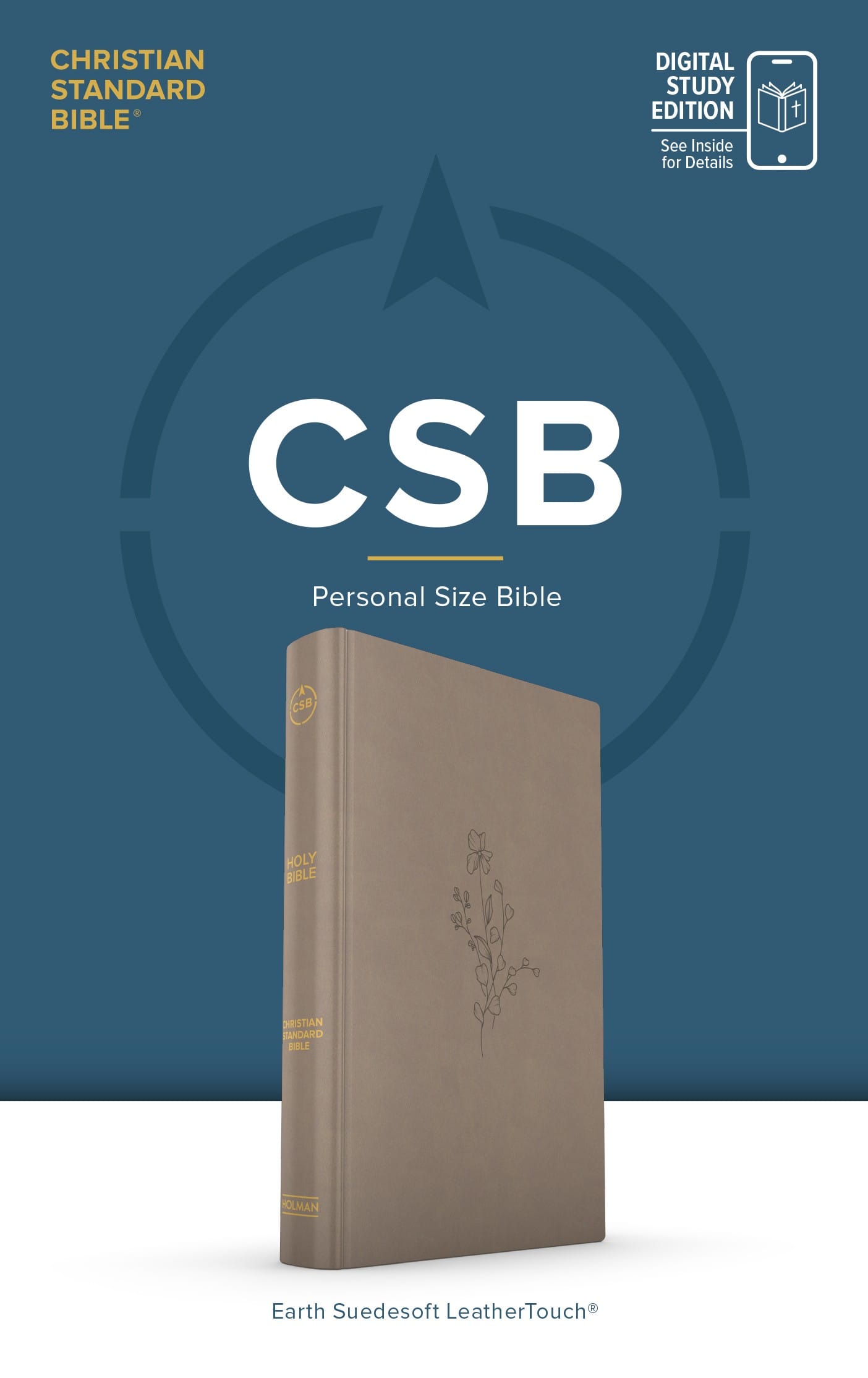 slide 2 of 2 for CSB Personal Size Bible, Digital Study Edition, Earth SuedeSoft LeatherTouch