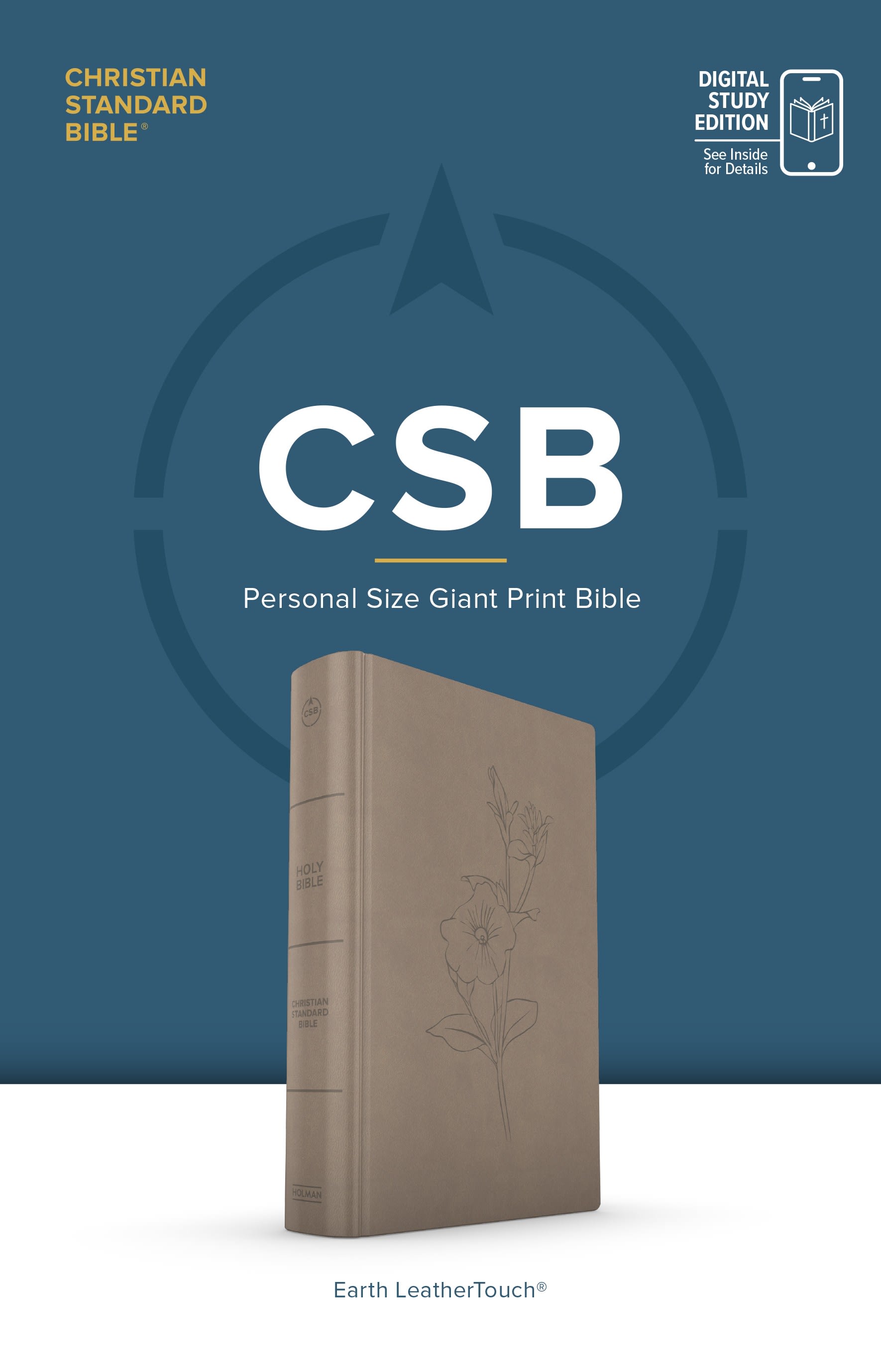 slide 2 of 2 for CSB Personal Size Giant Print Bible, Digital Study Edition, Earth SuedeSoft LeatherTouch