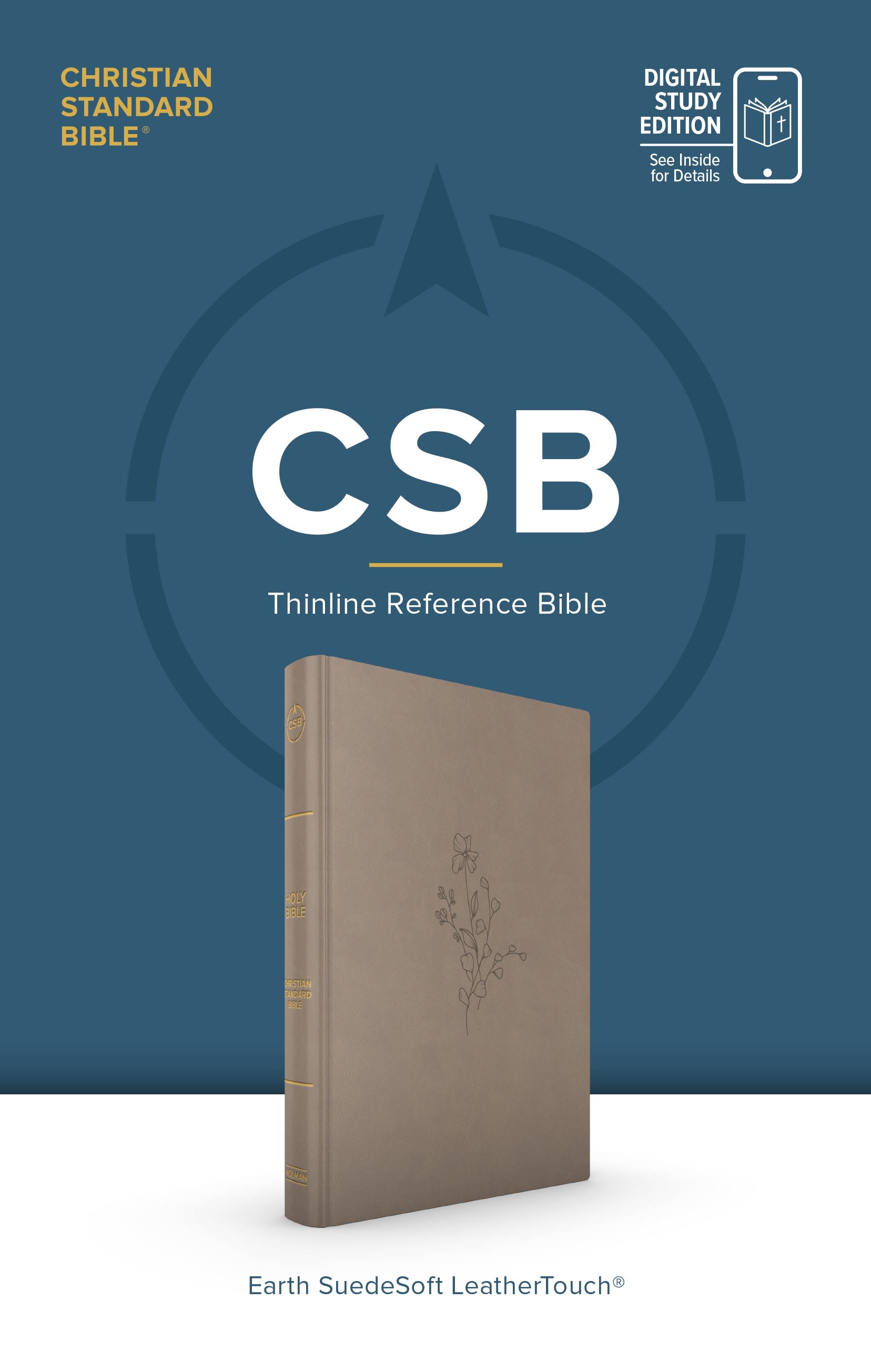 slide 2 of 2 for CSB Thinline Reference Bible, Digital Study Edition, Earth SuedeSoft LeatherTouch