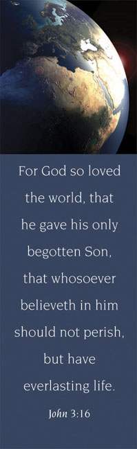General Worship Bookmark: John 3:16-KJV (Package of 25)