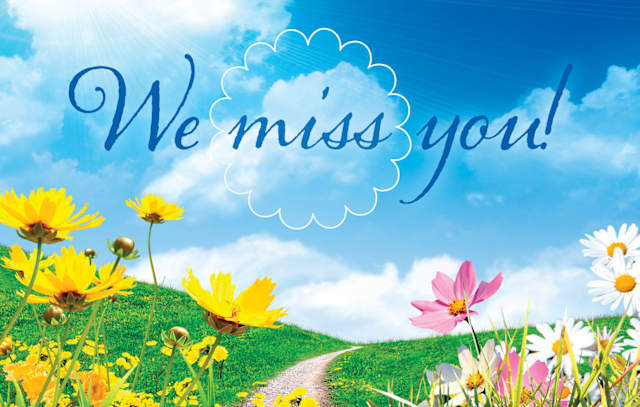 Miss You Postcard: We Miss You! (Package of 25)