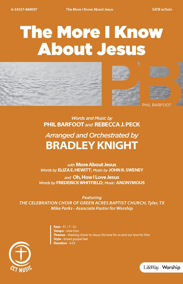 The More I Know About Jesus - Downloadable Orchestration