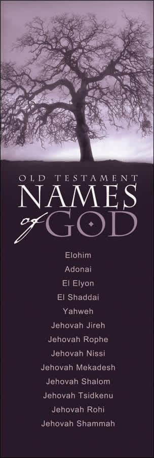 General Worship Bookmark: Names of God - Old Testament (Package of 25)