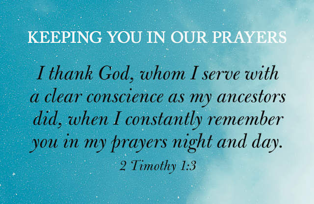 Concern Postcard: Keeping You In Our Prayers (Package of 25)