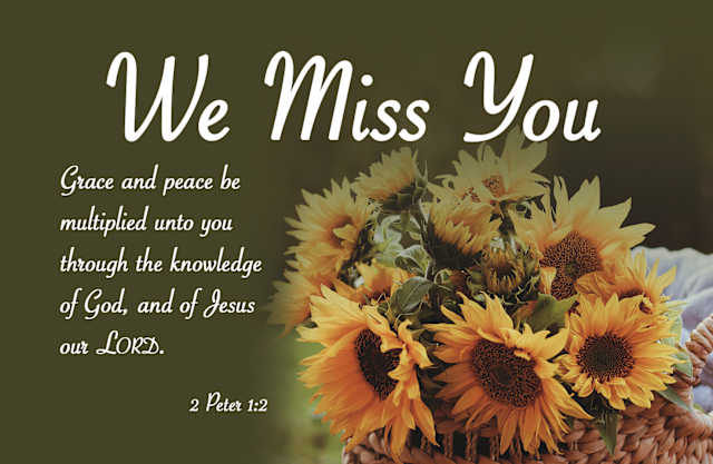 Miss You Postcard: We Miss You (Package of 25)