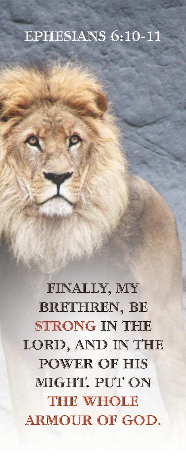 Inspirational Bookmark: Armor of God (Package of 25)