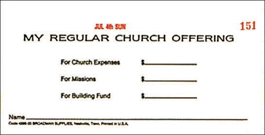 Offering Envelope: My Regular Church Offering (Package of 53)