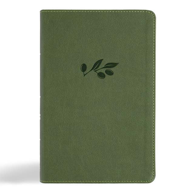 CSB Large Print Personal Size Reference Bible, Digital Study Edition, Olive LeatherTouch