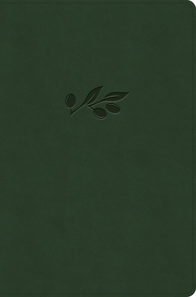 NASB Giant Print Reference Bible, Olive LeatherTouch