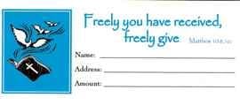 Offering Envelope: Freely Give - Bill-Size (Package of 100)