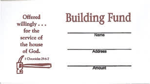 Offering Envelope: Building Fund, Smaller-Size (Package of 100)