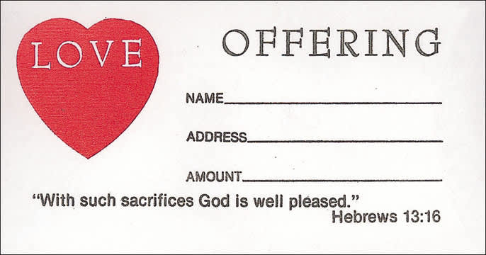 Offering Envelope: Love Offering (Package of 100)