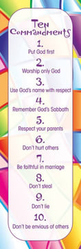 Bookmark: Ten Commandments - Kids
