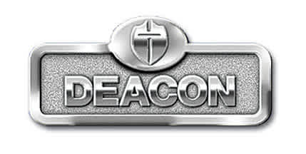 Deacon Badge with Cross - Silver Finish