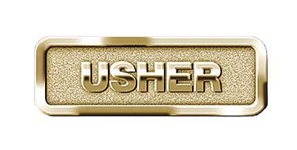 Usher Badge - Brass Finish