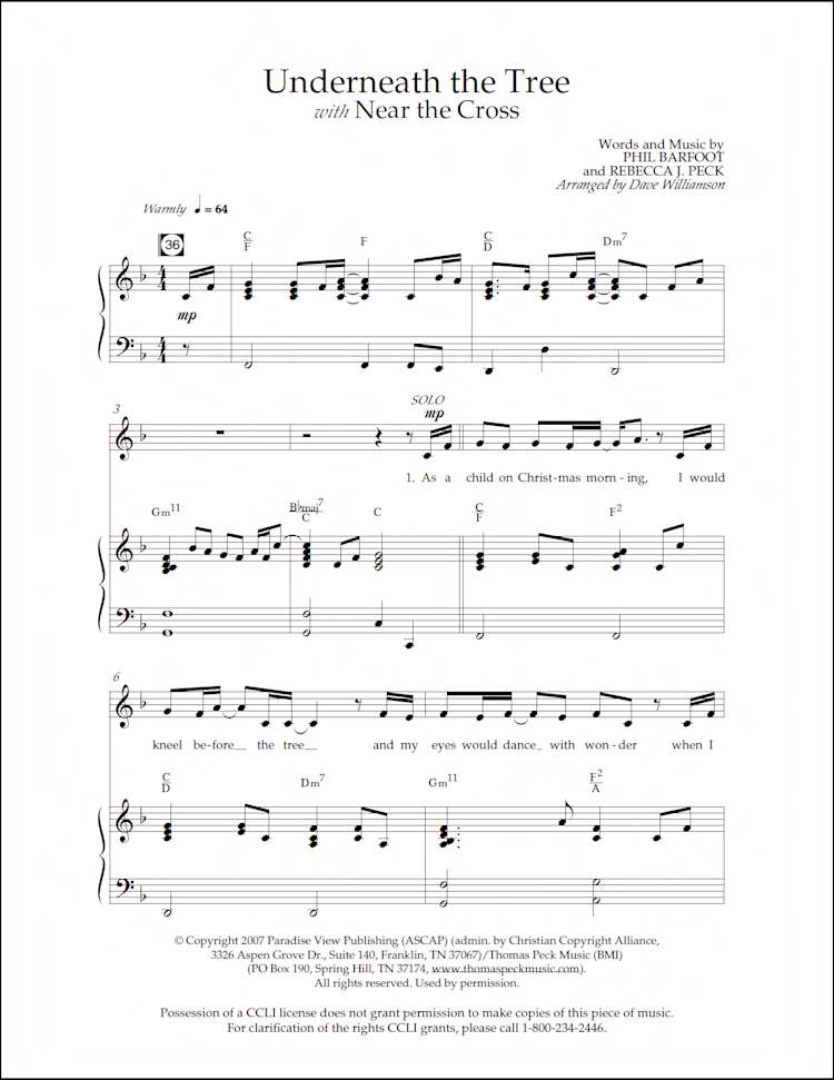 Underneath the Tree - Downloadable Anthem (Min. 10)