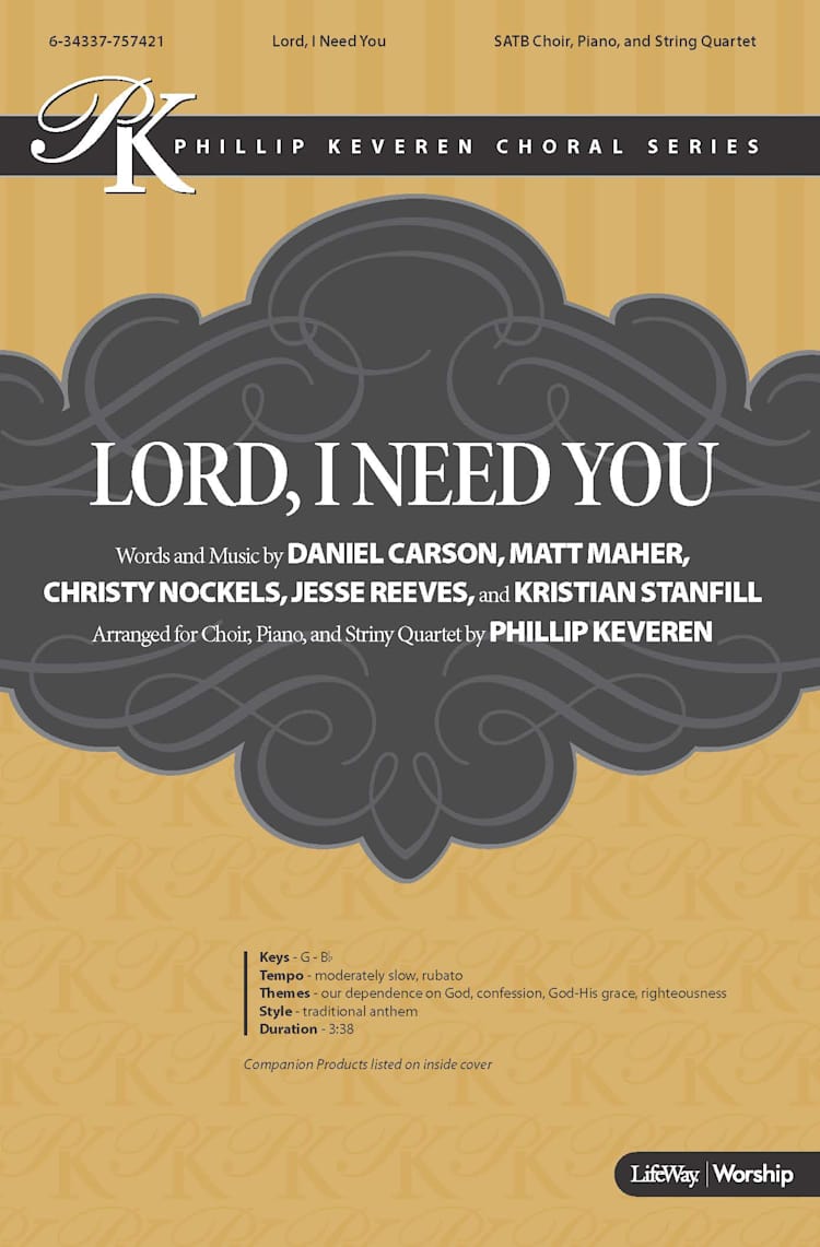 Lord, I Need You - Downloadable String Quartet
