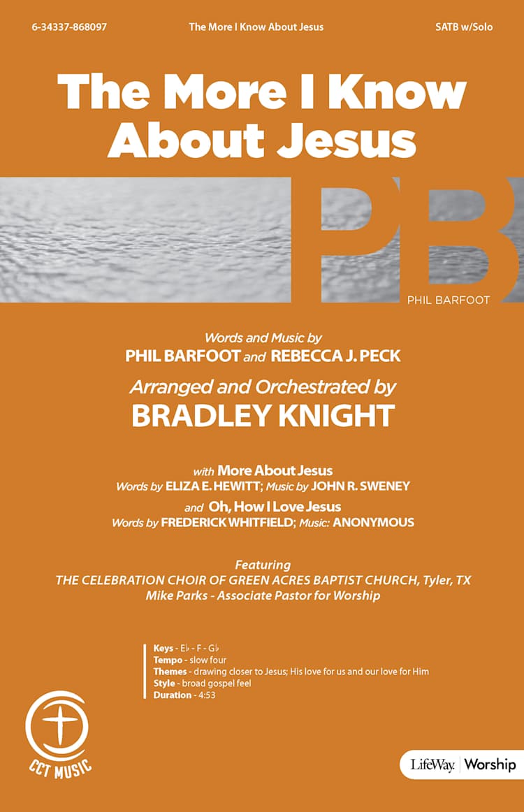 The More I Know About Jesus - Downloadable Orchestration