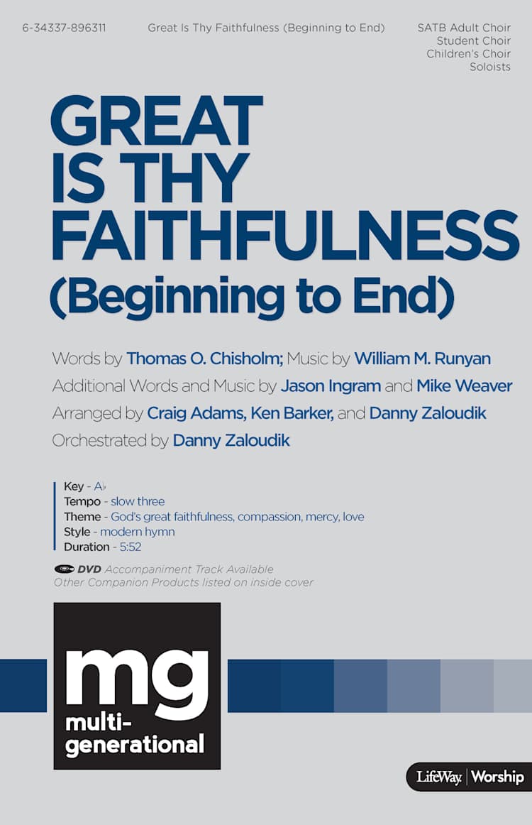 Great Is Thy Faithfulness (Beginning to End) - Downloadable Split-Track Accompaniment Track