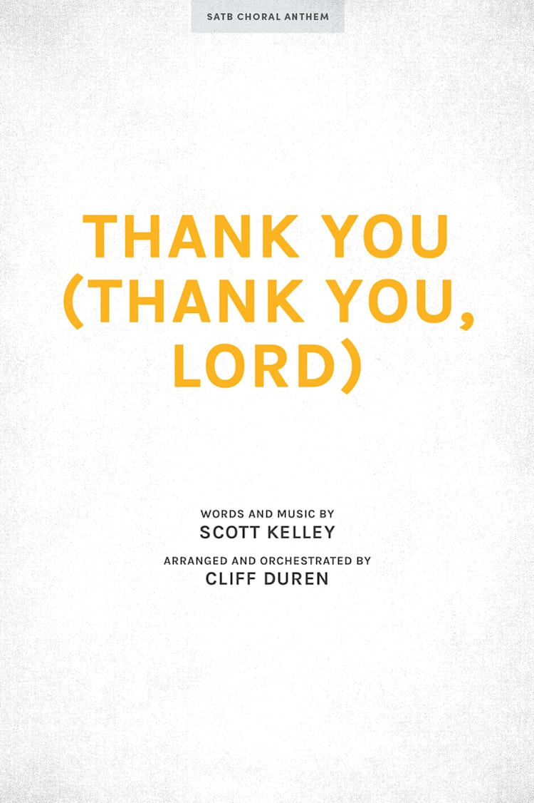 Thank You (Thank You, Lord) - Downloadable Bass Rehearsal Track