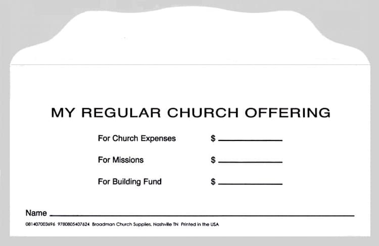 Offering Envelope: My Regular Church Offering - Bill-Sized