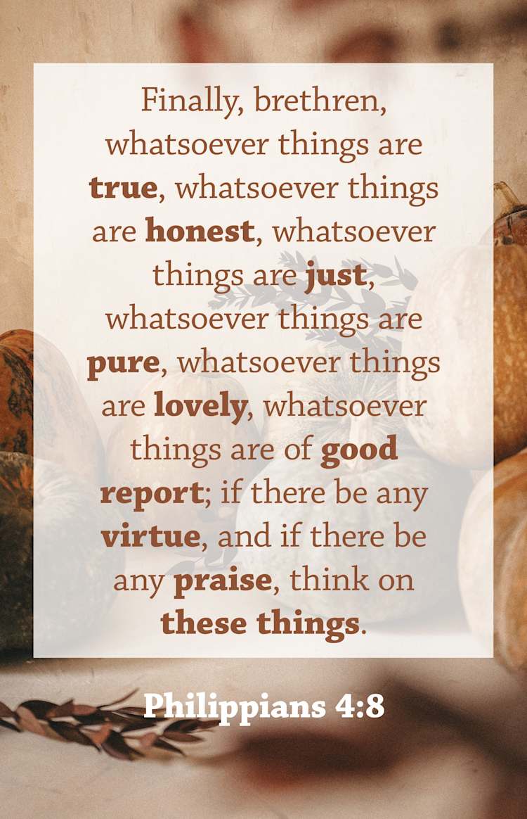 General Worship Bulletin: Whatsoever Things Are True (Package of 100)