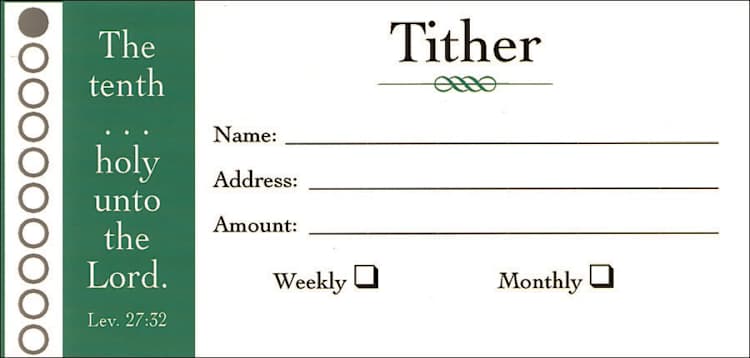 Offering Envelope: Tither