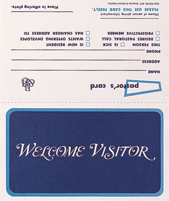 Visitor Card - Folded (Package of 100)