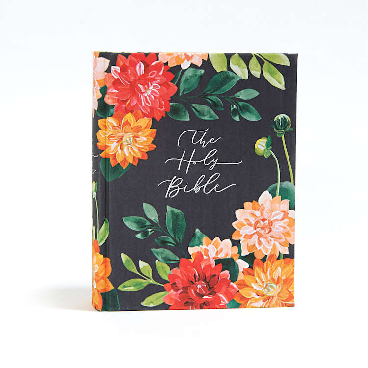 CSB Notetaking Bible, Hosanna Revival Edition, Dahlias Cloth Over Board