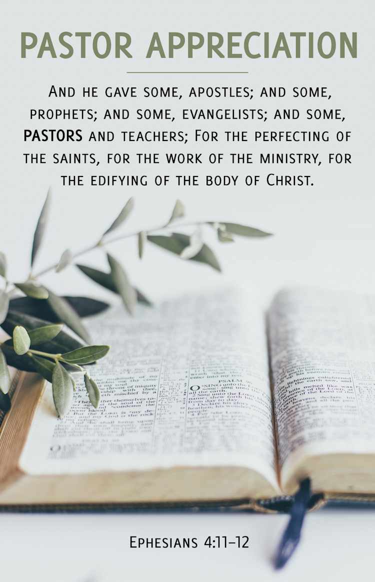 Pastor Appreciation Bulletin: And He Gave (Package of 100)