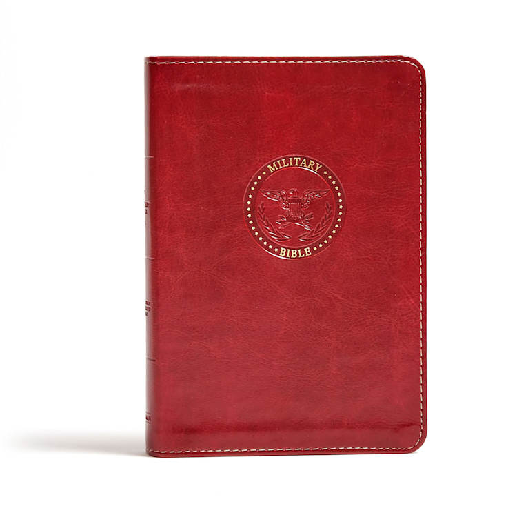 CSB Military Bible, Burgundy LeatherTouch