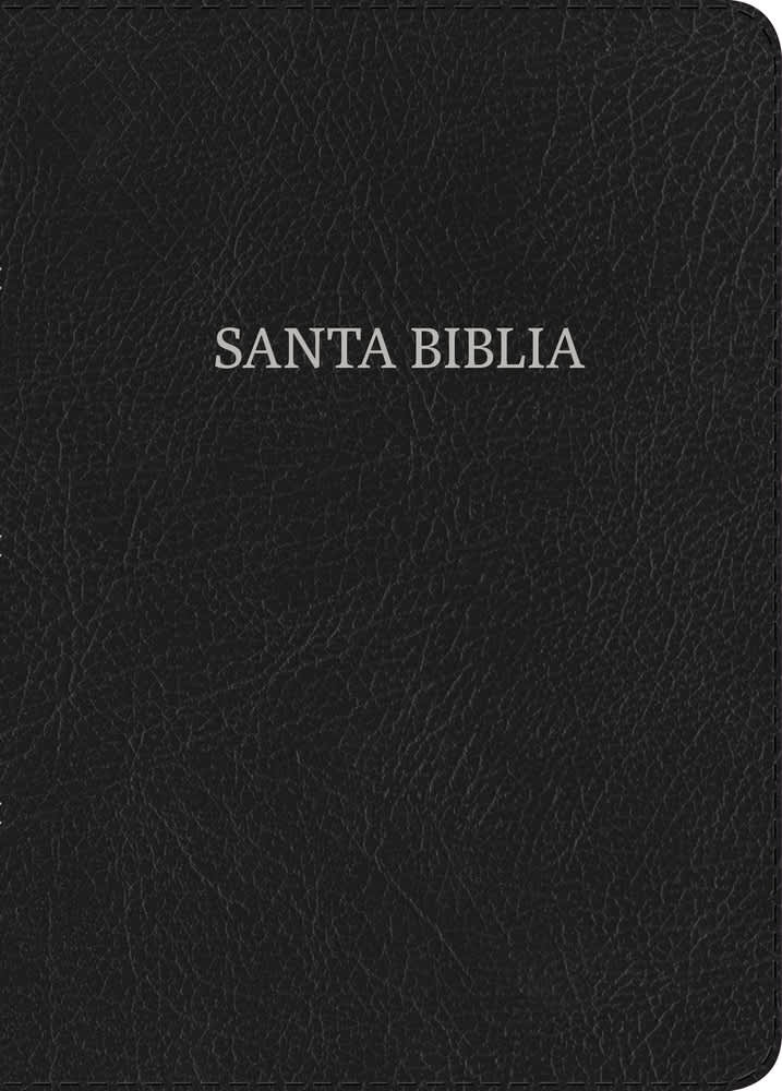 RVR 1960 Biblia Letra Grande Tamaño Manual, negro piel fabricada con índice