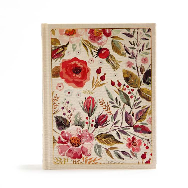 CSB Notetaking Bible, Floral Cloth Over Board