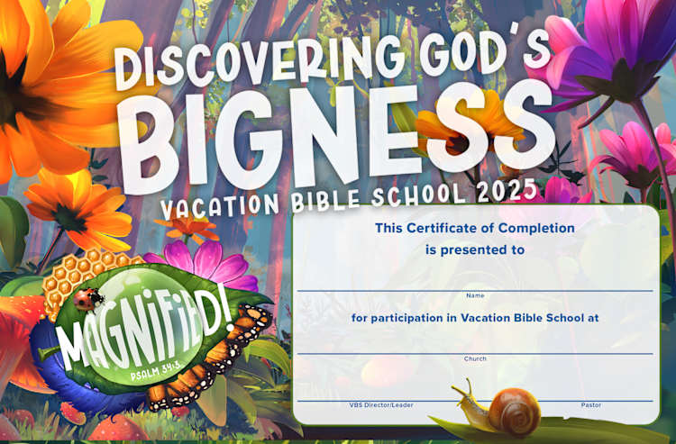 VBS 2025 Certificates Of Completion (Package of 50 Certificates)