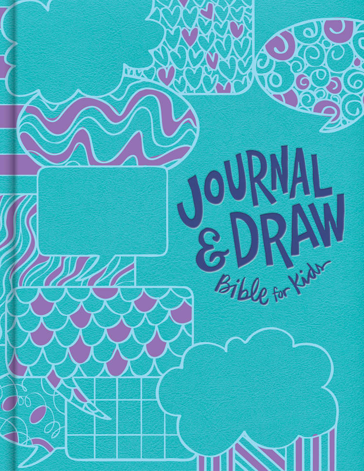 CSB Journal and Draw Bible for Kids, Teal LeatherTouch Over Board