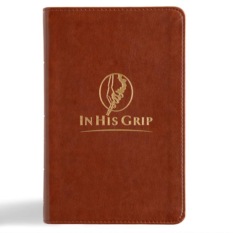 CSB In His Grip Golfer's Bible, Brown LeatherTouch