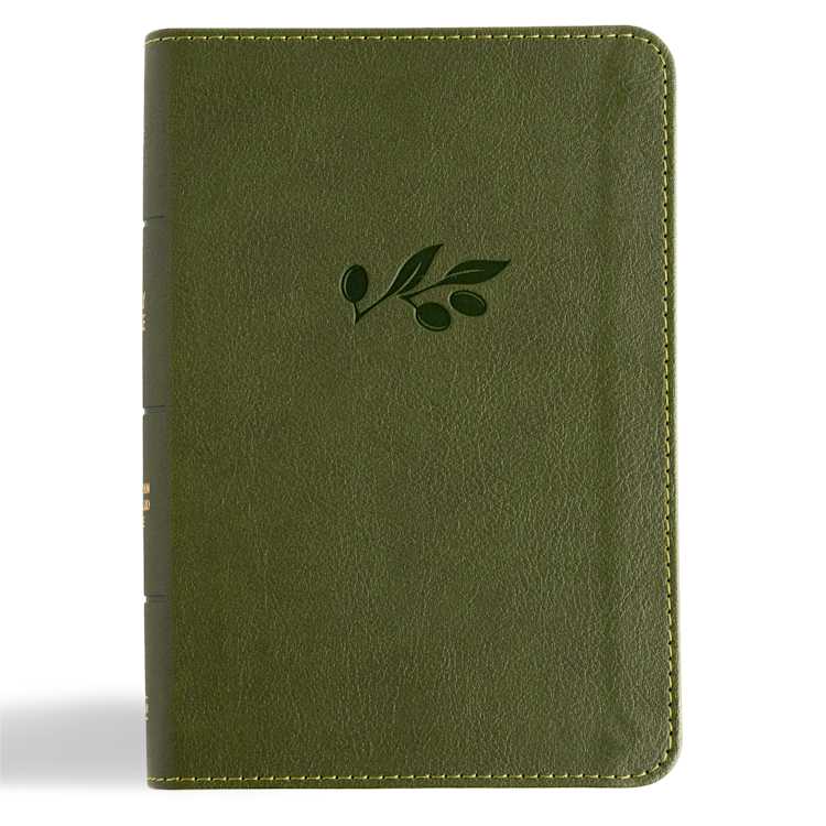 CSB Large Print Compact Reference Bible, Digital Study Edition, Olive LeatherTouch