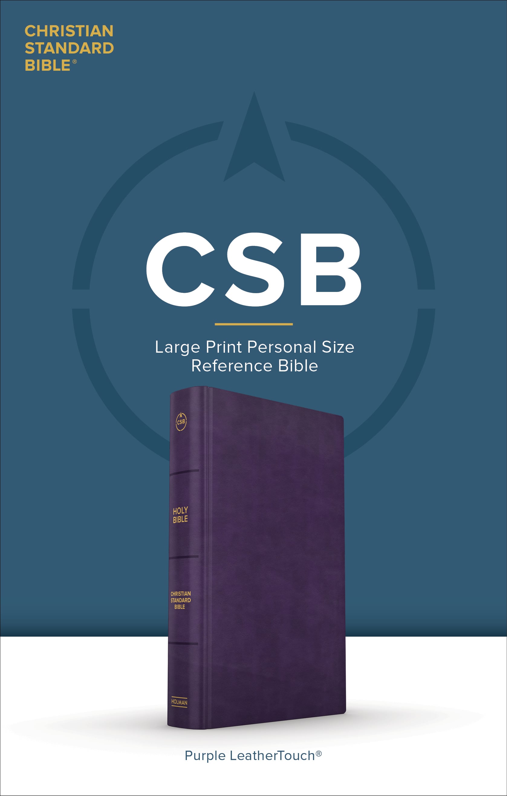 Cover of CSB Large Print Personal Size Reference Bible, Purple LeatherTouch.