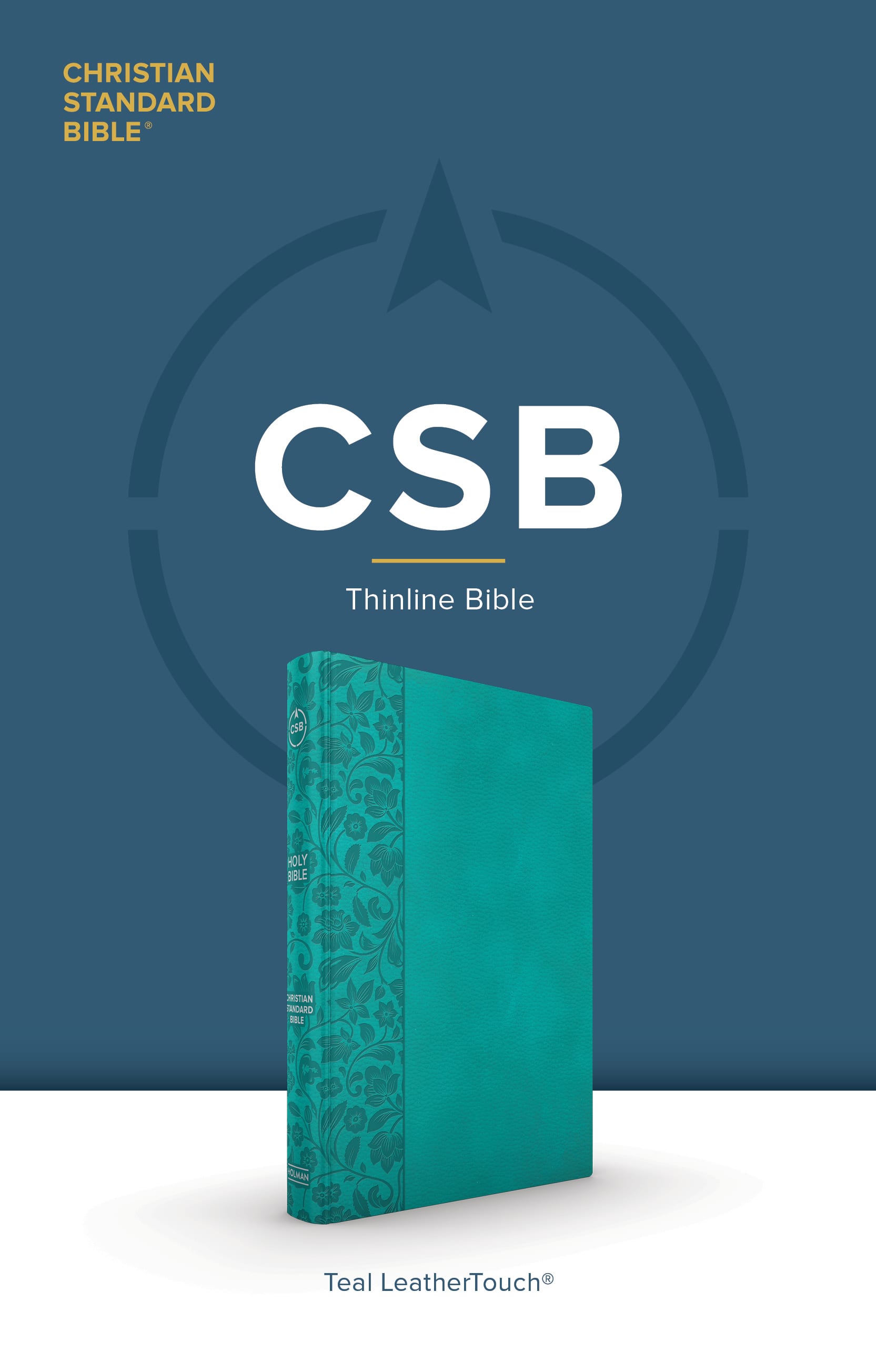 CSB Thinline Bible in Teal LeatherTouch cover.