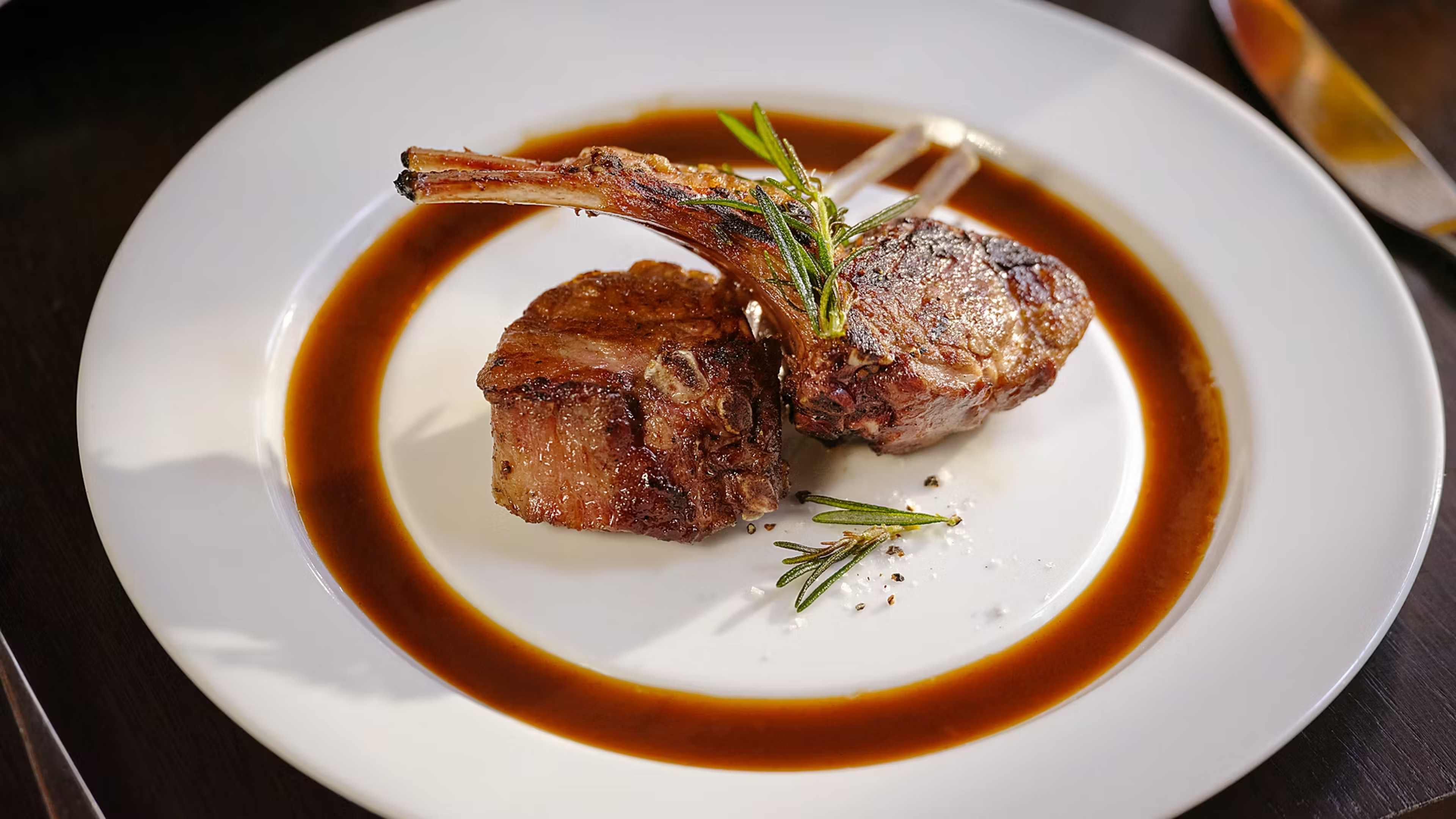 Steak on plate