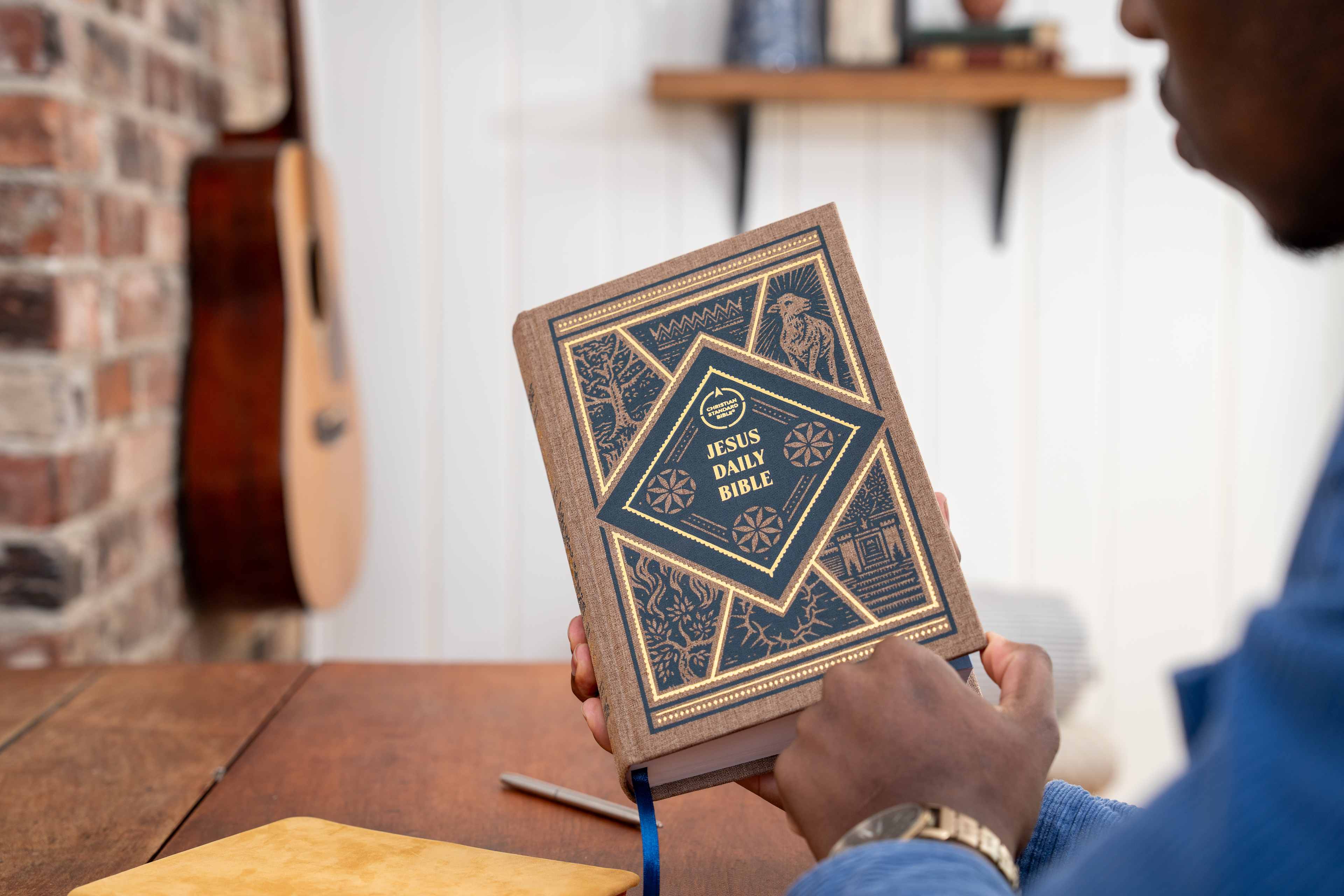 Man reading Bible