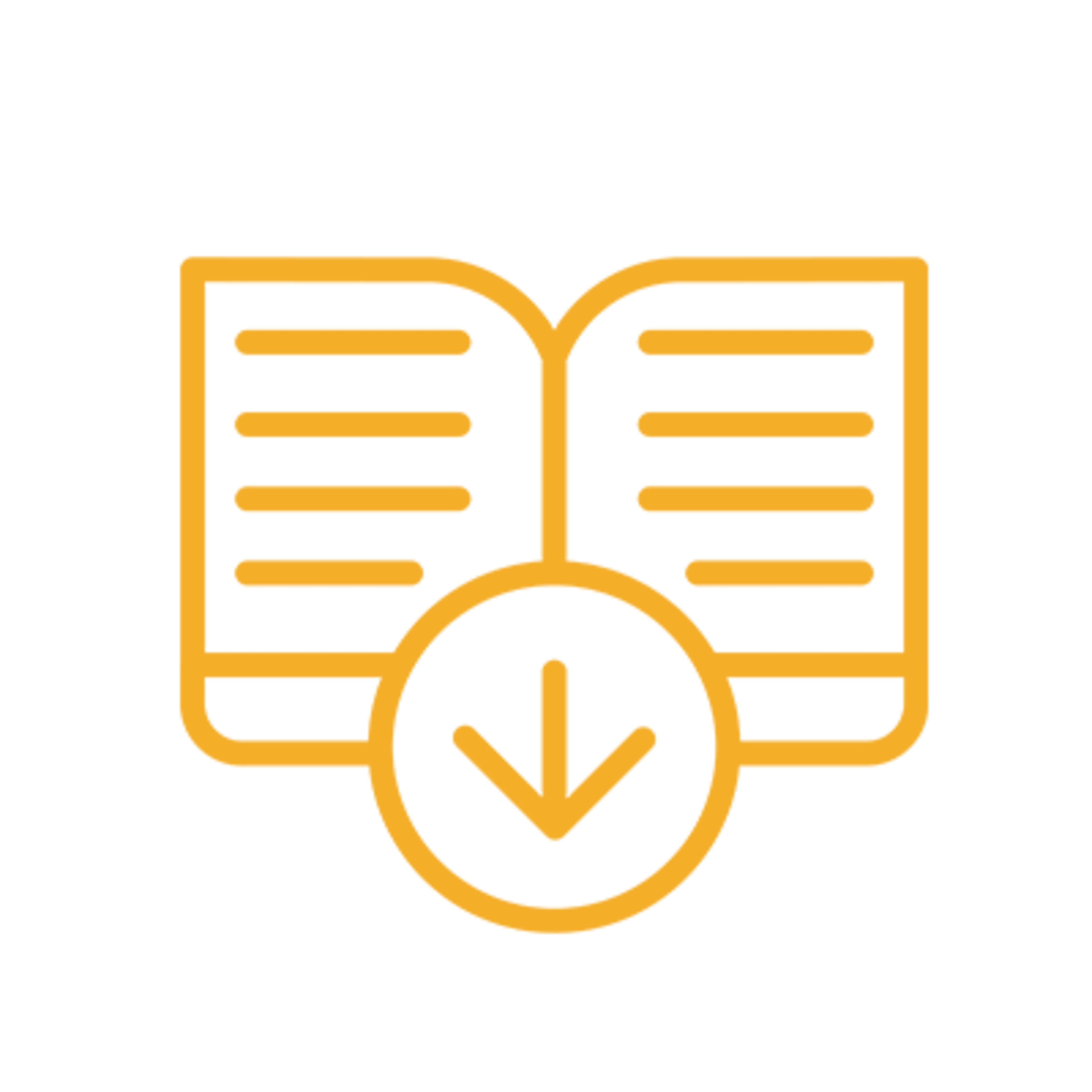animated image of an open book with arrow in a circle