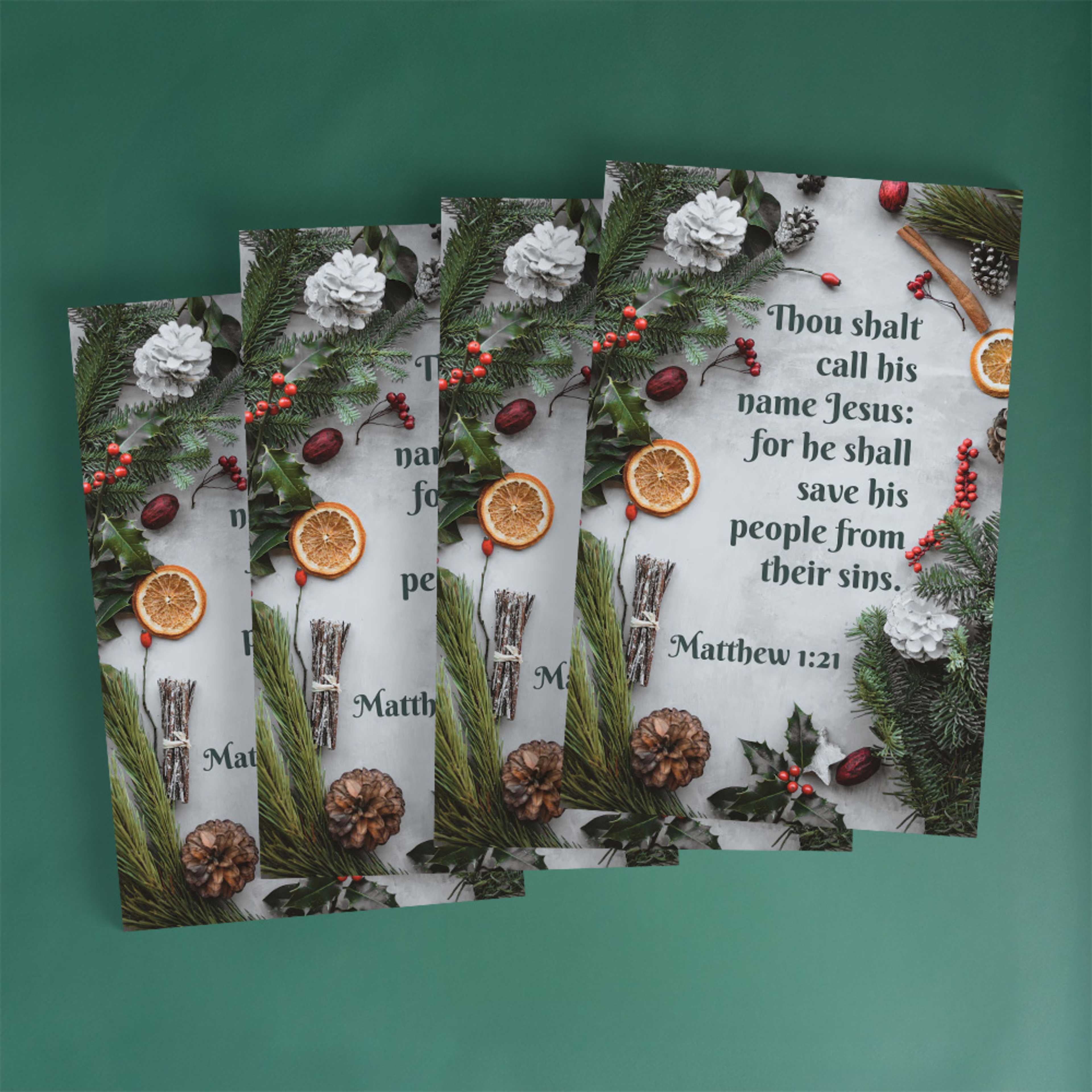 Advent bulletins fanned out