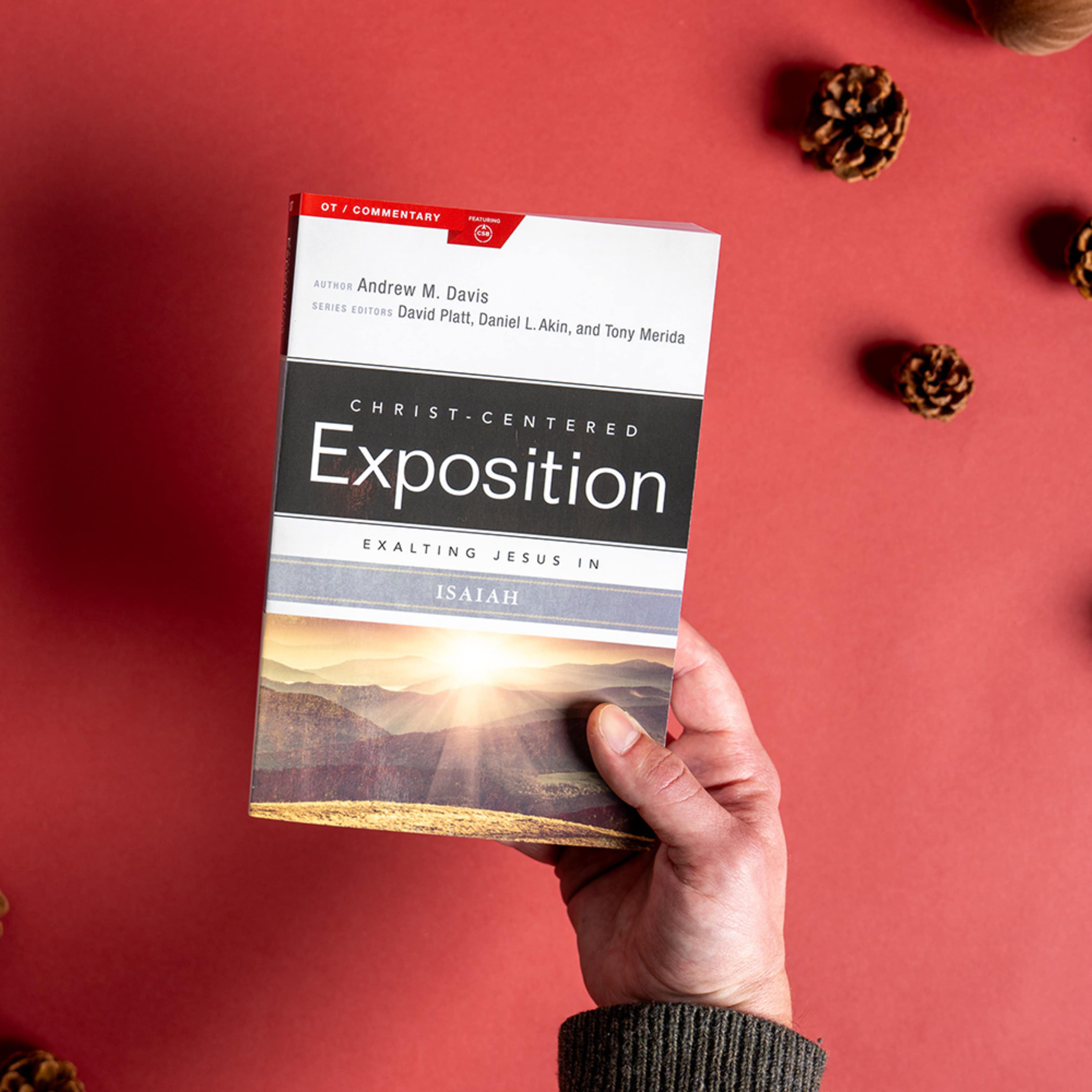 Christ-centered Exposition book on a red background